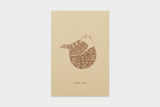 Art Touch Tamane Iwata Letterpress Postcard / TOUCH & FLOW