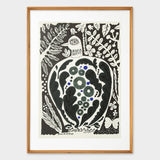 [Limited] Art Touch Kanae Kouno Art Poster with Teak Frame / TOUCH & FLOW