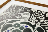 [Limited] Art Touch Kanae Kouno Art Poster with Teak Frame / TOUCH & FLOW