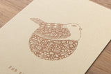 Art Touch Tamane Iwata Letterpress Postcard / TOUCH & FLOW