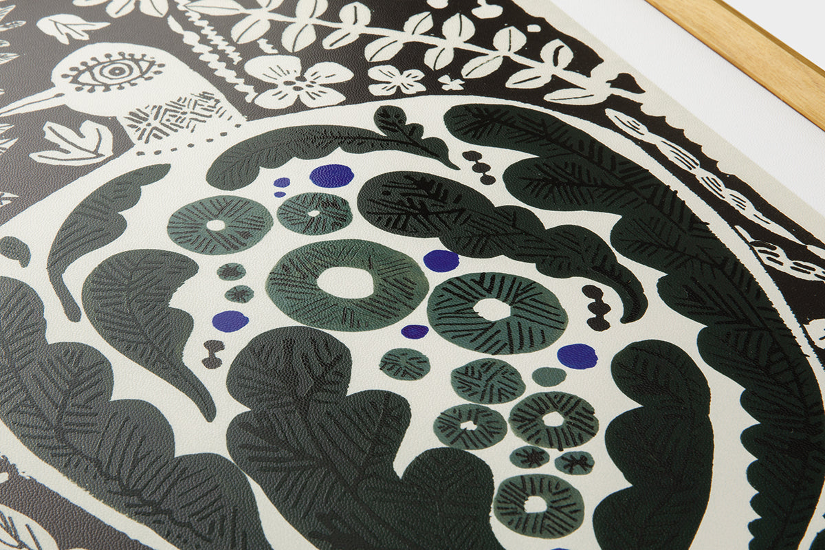 [Limited] Art Touch Kanae Kouno Art Poster with Teak Frame / TOUCH & FLOW