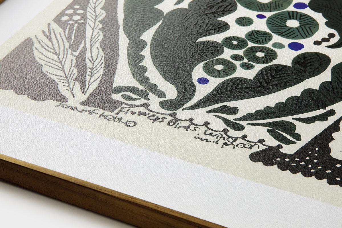 [Limited] Art Touch Kanae Kouno Art Poster with Teak Frame / TOUCH & FLOW