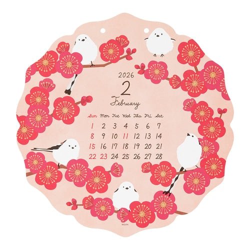 Birds and Seasonal Plants Die - Cut Wall Calendar 2026 / MIDORI - bungu