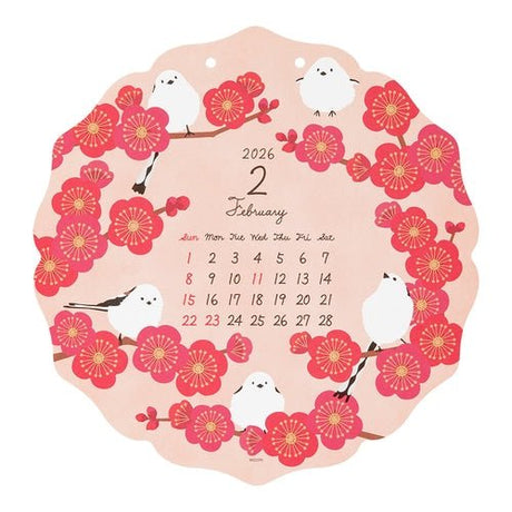 Birds and Seasonal Plants Die - Cut Wall Calendar 2026 / MIDORI - bungu