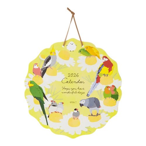 Birds and Seasonal Plants Die - Cut Wall Calendar 2026 / MIDORI - bungu