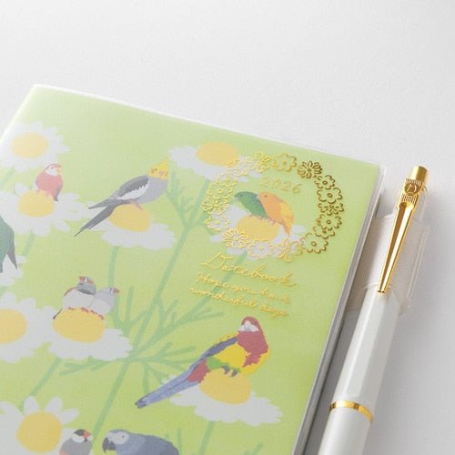 Birds and Seasonal Plants Pocket Diary 2026 / Midori DESIGNPHIL - bungu