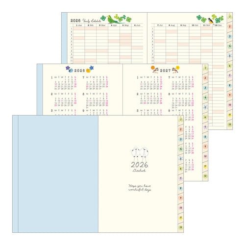 Birds and Seasonal Plants Pocket Diary 2026 / Midori DESIGNPHIL - bungu