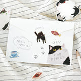 Foil Stamping "Cat Diary" Memo Flake Stickers / Background Music