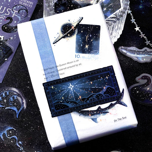 Foil Stamping "Stardust Magic" Clear Stickers / Background Music