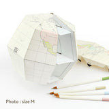 Blank Paper Globe Assembling Kit / Marumo Printing Stationery - bungu