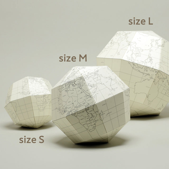 Blank Paper Globe Assembling Kit / Marumo Printing Stationery - bungu