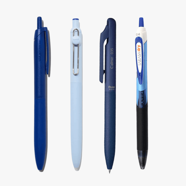 Blue Ink Pen Sampler Pack of 4 - bungu