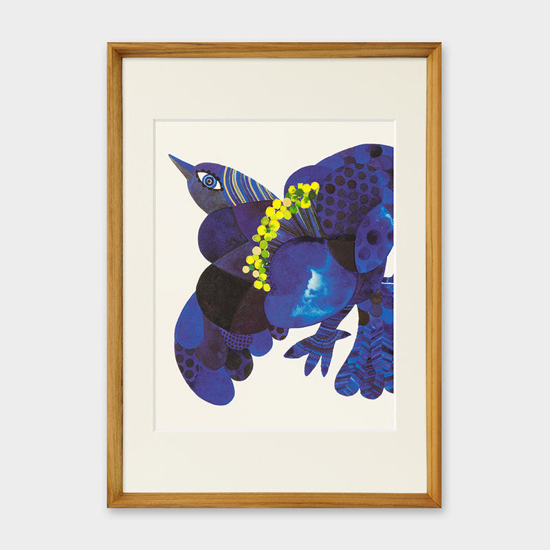 [Limited] Art Touch Kanae Kouno A3 Art Poster with Teak Frame / TOUCH & FLOW
