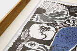 [Limited] Art Touch Kanae Kouno A4 Art Poster with Teak Frame / TOUCH & FLOW