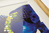 [Limited] Art Touch Kanae Kouno A3 Art Poster with Teak Frame / TOUCH & FLOW
