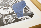 [Limited] Art Touch Kanae Kouno A4 Art Poster with Teak Frame / TOUCH & FLOW