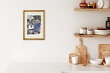 [Limited] Art Touch Kanae Kouno A4 Art Poster with Teak Frame / TOUCH & FLOW