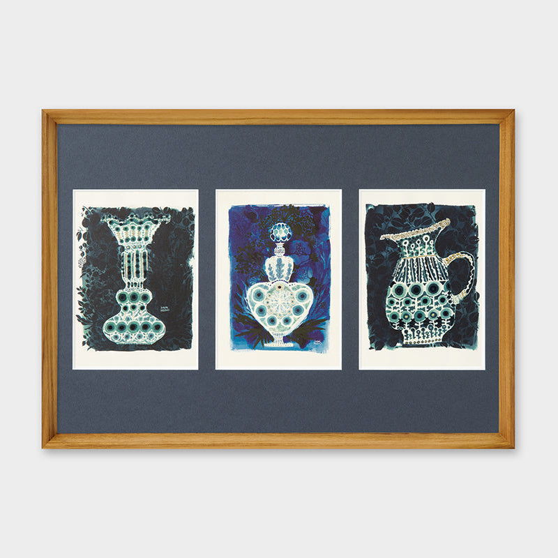 [Limited] Art Touch Kanae Kouno A3 Art Poster with Teak Frame / TOUCH & FLOW