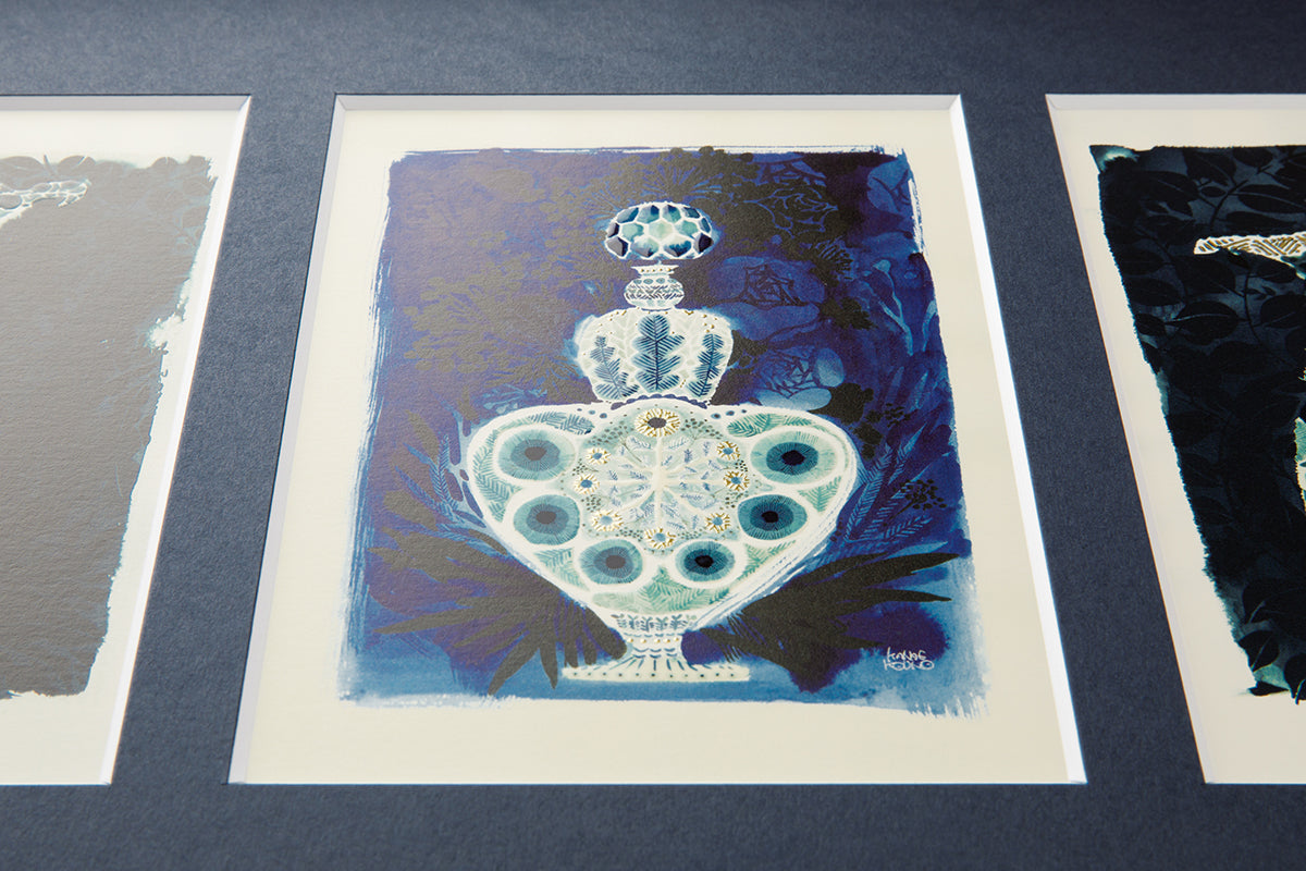[Limited] Art Touch Kanae Kouno A3 Art Poster with Teak Frame / TOUCH & FLOW