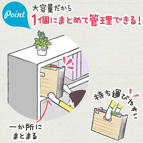 Livgak Poi-wake Box File 13 Pockets A4 / Sonic