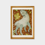 [Limited] Art Touch Kazuko Furuta A4 Art Poster with Teak Frame / TOUCH & FLOW