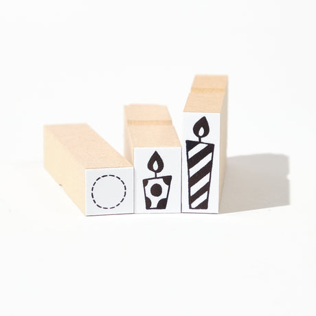 Candle Wood Stamp Set of 3 / Morita Inbou - bungu
