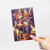 "Candylit" Washi Postcard by Comoro / Bungu - bungu
