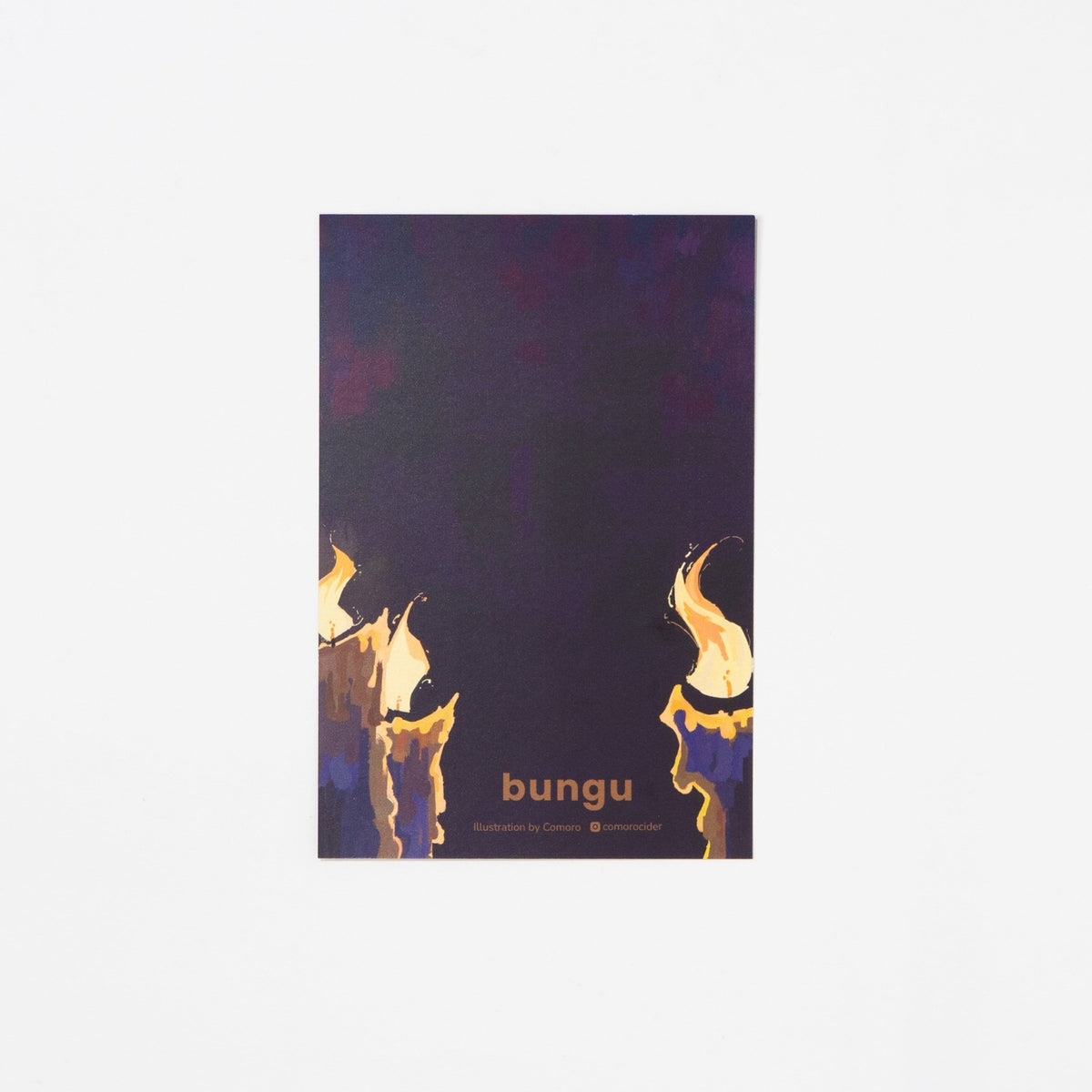 "Candylit" Washi Postcard by Comoro / Bungu - bungu