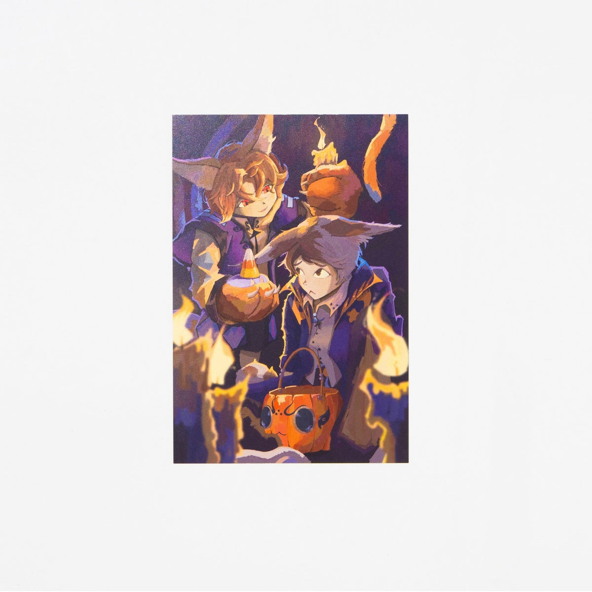 "Candylit" Washi Postcard by Comoro / Bungu - bungu