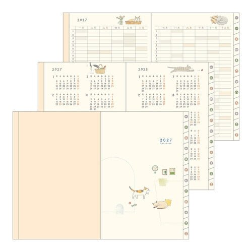 Cat Pocket Diary 2027 / MIDORI - bungu