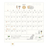 Cat Ring Desk Calendar 2027 / MIDORI - bungu