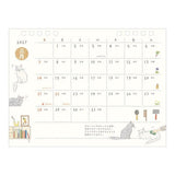 Cat Ring Desk Calendar 2027 / MIDORI - bungu