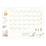 Cat Ring Desk Calendar 2027 / MIDORI