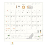 Cat Ring Desk Calendar 2027 / MIDORI