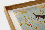 [Limited] Art Touch Kazuko Furuta A4 Art Poster with Teak Frame / TOUCH & FLOW