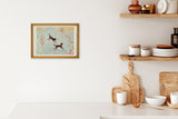 [Limited] Art Touch Kazuko Furuta A4 Art Poster with Teak Frame / TOUCH & FLOW