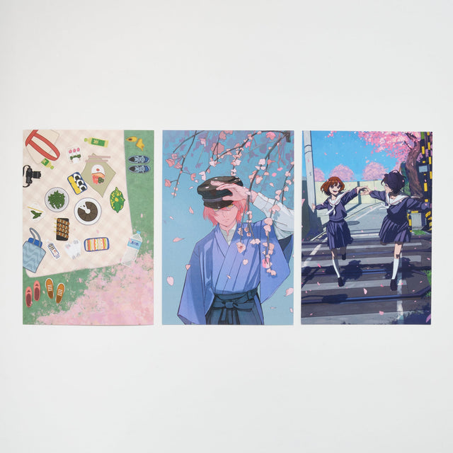 "Cherry Blossom Notes" Postcard Bundle / Bungu - bungu