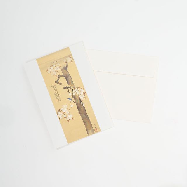 Cherry Blossoms and Small Birds Greeting Card / Benrido - bungu