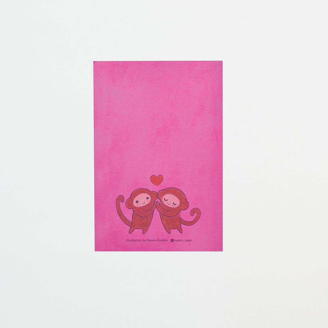 "Chocolate Factory of My Heart" Washi Postcard by Naomi Karabin / Bungu - bungu