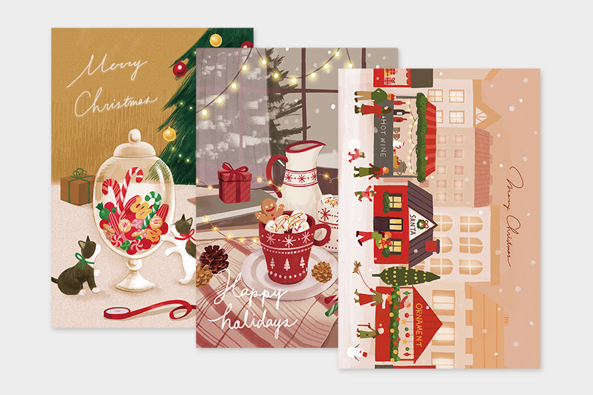 Art Touch mint Christmas Postcards / TOUCH & FLOW