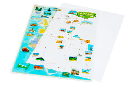 Clear File World Series 4 - Sheet Set / Tokyo Cartographic - bungu