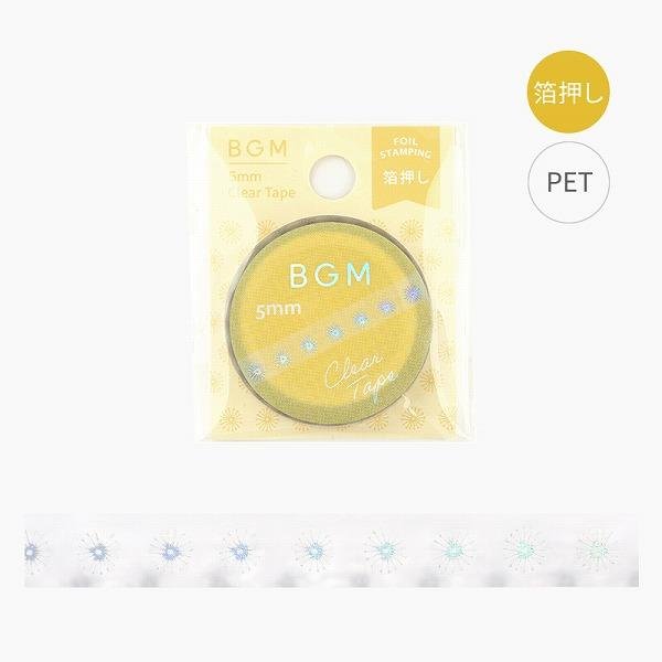 Clear Tape 5mm Foil Stamped Life / BGM - bungu