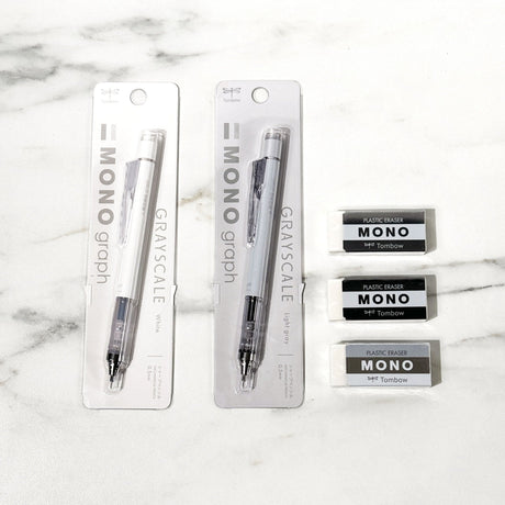 [CLEARANCE] Mono Gray Scale Stationery Bundle / Tombow - bungu