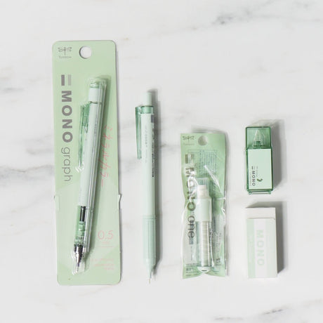 [CLEARANCE] Mono Mineral Color 0.5mm Stationery Bundle - Pistachio Green / Tombow - bungu