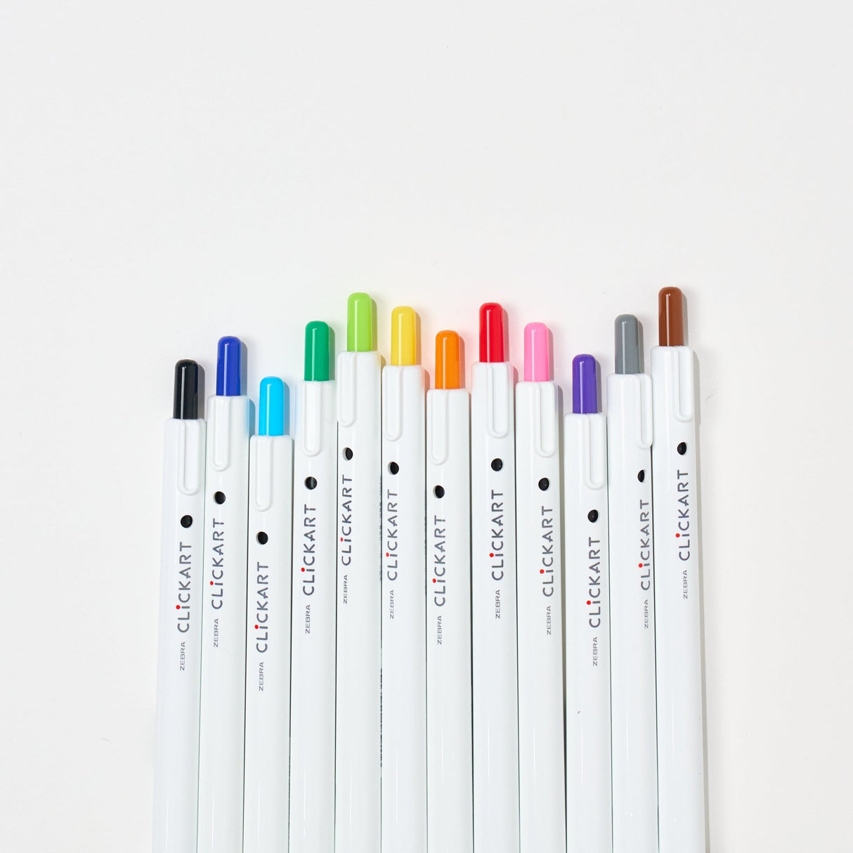 Clickart Water-Based Markers 12 Color Set / Zebra - bungu