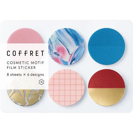 COFFRET Cosmetic Motif Film Stickers Circle / KING JIM - bungu