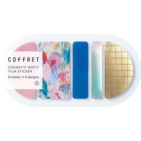 COFFRET Cosmetic Motif Film Stickers Round / KING JIM - bungu