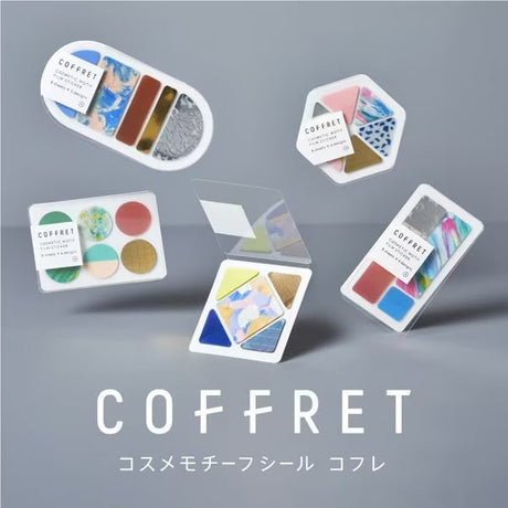 COFFRET Cosmetic Motif Film Stickers Square / KING JIM - bungu