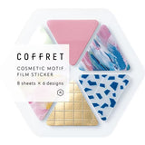 COFFRET Cosmetic Motif Film Stickers Triangle / KING JIM - bungu