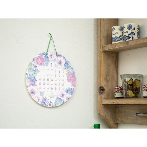 Country Time Floral Round Wall Calendar 2026 / MIDORI - bungu
